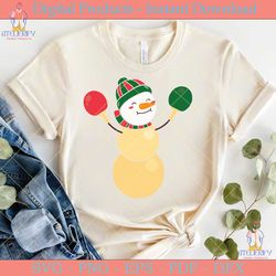 table tennis christmas snowman cute