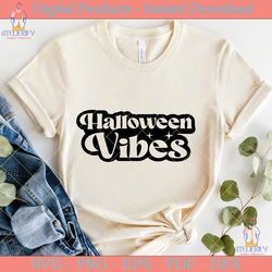 halloween vibes retro sticker design