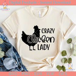 crazy chicken lady svg design