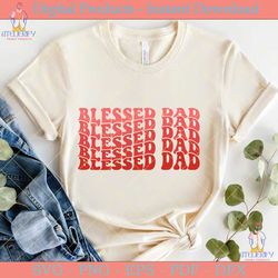 blessed dad retro svg design