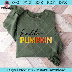 hello pumpkin halloween svg tshirt