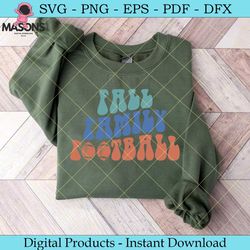 fall family football retro svg design