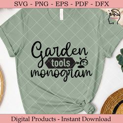 garden tools monogram.