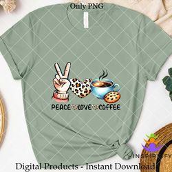 peace love coffee sublimation png