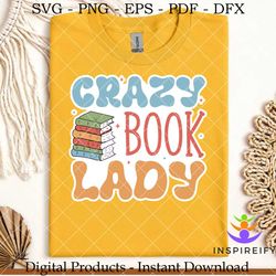 crazy book lady  book lover sticker