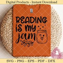 reading is my jam ‍svg design