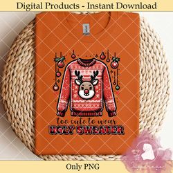 cute ugly sweater sublimation png