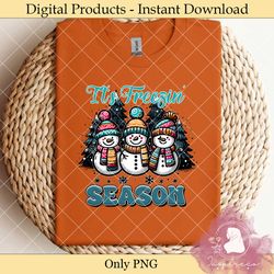 freezin' season cute snowman png