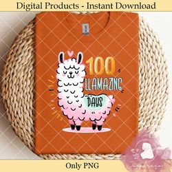 100th day of school llama png