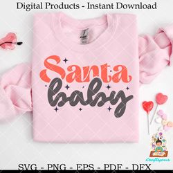 santa baby cute christmas sayings svg