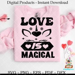 love is magical  unicorn svg