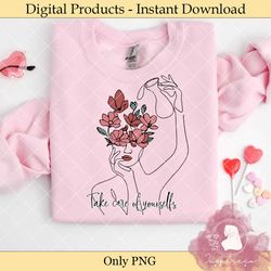 bundle girl floral mental health graphic