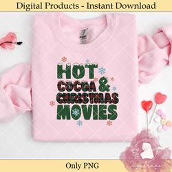 hot coca and christmas movies png design