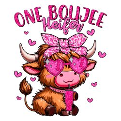 glitter one boujee heifer valentine png