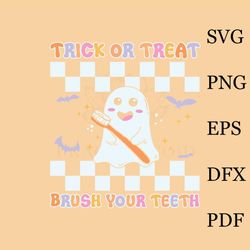 boo brush your teeth halloween retro