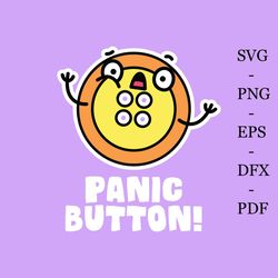 panic button sewing pun svg