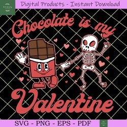 chocolate my valentine skeleton svg