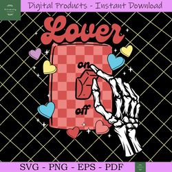 skeleton lover on off valentine svg