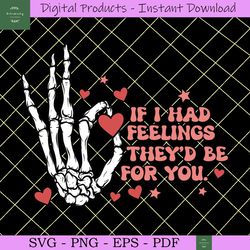 retro skeleton feelings valentine svg