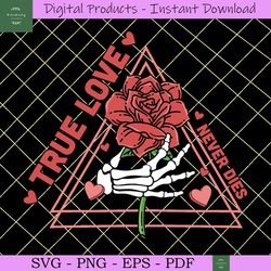 skeleton hand rose valentine svg