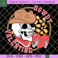 skeleton cowboy howdy valentine