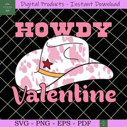 howdy valentine hat star heart svg