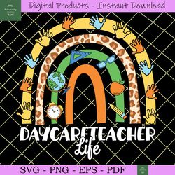 day care teacher life rainbow svg