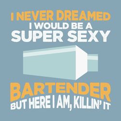 never dreamed be a super sexy bartender