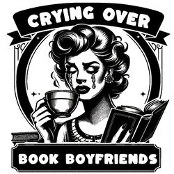 1950s woman crying over book png digital download files