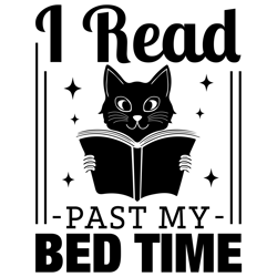 i read past my bed time svg design digital download files