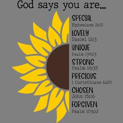 god says svg, png, sunflower inspiration