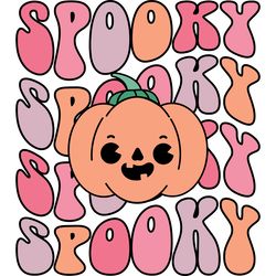 retro spooky pumpkin halloween svg digital download files