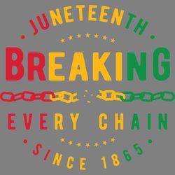 juneteenth breaking every chain png svg digital download files