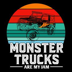 vintage retro monster truck are my jam digital download files
