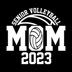 senior volleyball mom tumbler digital download files