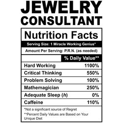funny jewelry nutrition facts digital download files