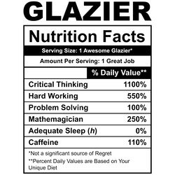 funny glazier nutrition facts digital download files