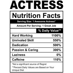 funny actress nutrition facts digital download files