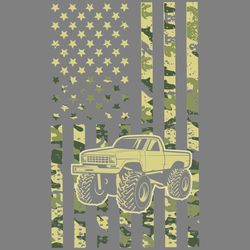 camo american flag monster truck digital download files