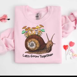 let's grow together snail mushroom png