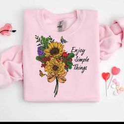 enjoy simple things vintage floral png