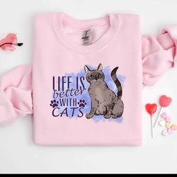 life is better with cats png sublimation