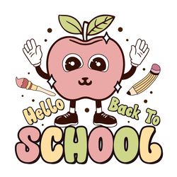 groovy hello back to school sublimation digital download files