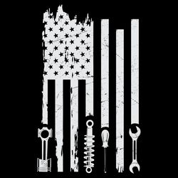 mechanic t shirt design american flag me