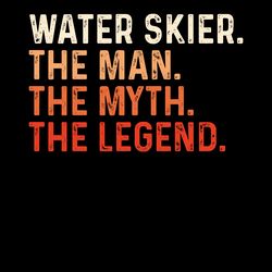 mens water ski skiing man myth design digital download files