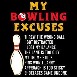 funny bowling excuses for bowler t-shirt