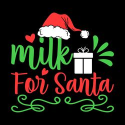 milk for santa christmas gifts digital download files