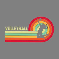 vintage retro volleyball svg cricut file