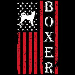 boxer dog american flag cute dogs lover digital download files