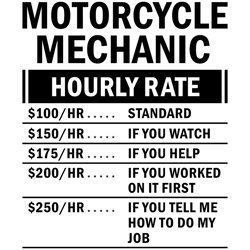 motorcycle mechanic hourly rate digital download files